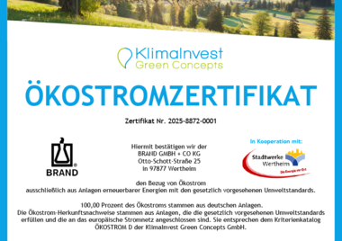 Sustainable power certificate